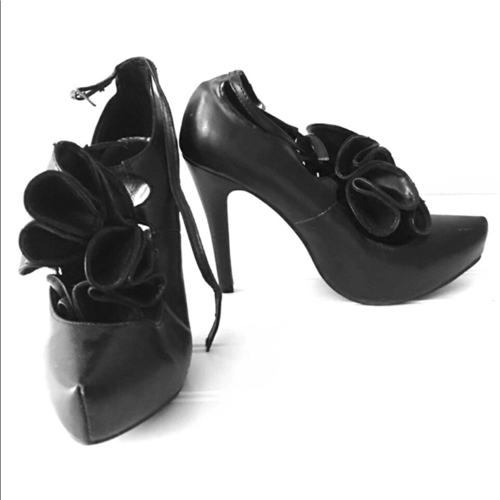 🖤La Rose Black Platform Heels Size 7 - Picture 8 of 8